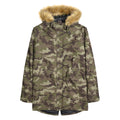 Khaki Green - Front - Lambretta Mens Camouflage Parka