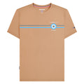 Sand - Front - Lambretta Mens Classic SS24 Stripe T-Shirt
