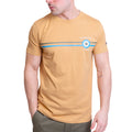 Sand - Side - Lambretta Mens Classic SS24 Stripe T-Shirt