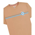 Sand - Back - Lambretta Mens Classic SS24 Stripe T-Shirt