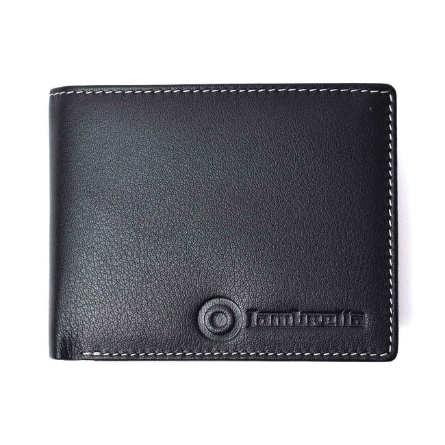 Black - Back - Lambretta Logo Leather Wallet