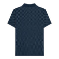 Navy - Back - Lambretta Mens SS24 Polka Dot Polo Shirt