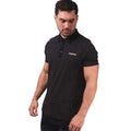 Black - Side - Lambretta Mens SS24 Polka Dot Polo Shirt