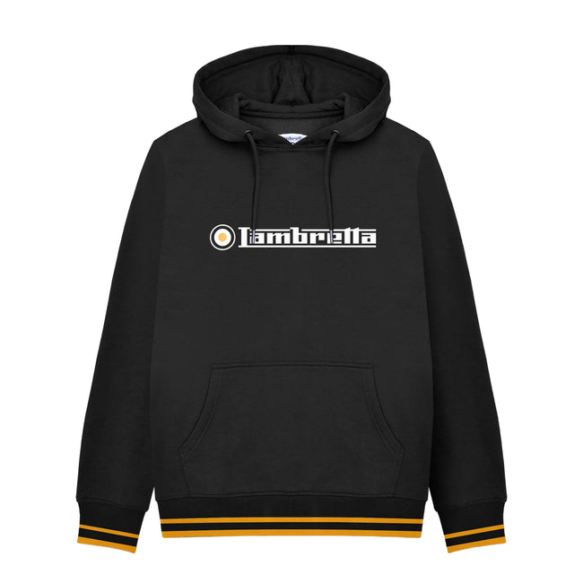 Black-Gold - Front - Lambretta Mens Logo Hoodie