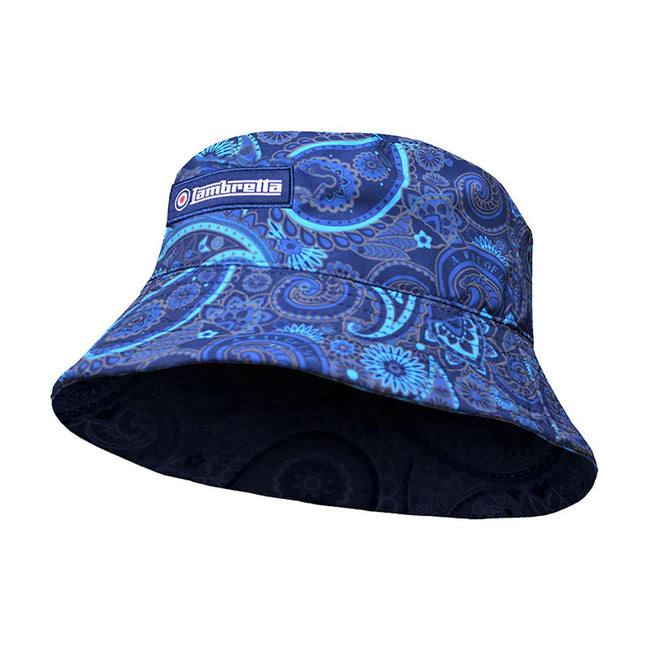 Navy-Khaki - Back - Lambretta Paisley Logo Bucket Hat
