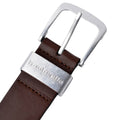 Dark Brown - Back - Lambretta Leather Lined Belt