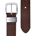 Dark Brown - Side - Lambretta Leather Lined Belt