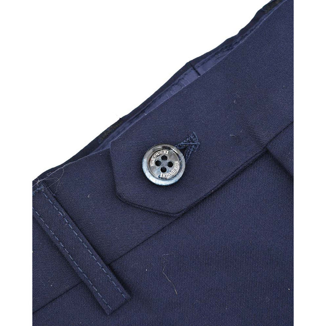 Navy - Back - Lambretta Mens Oscar Suit Trousers