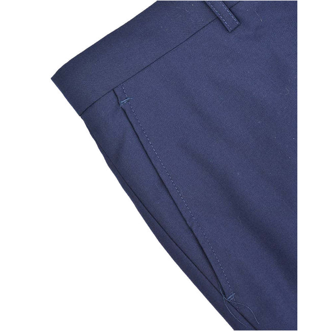 Navy - Side - Lambretta Mens Oscar Suit Trousers