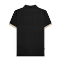 Black - Back - Lambretta Mens Vintage Panelled Polo Shirt