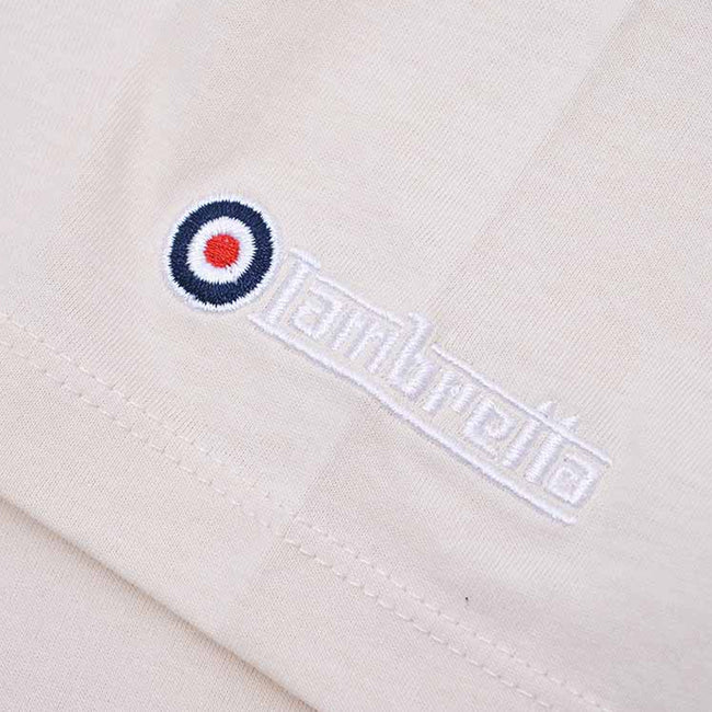 Whitecap Grey - Side - Lambretta Mens Vertical Stripe T-Shirt