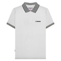 White - Front - Lambretta Mens SS25 Two Tone Polo Shirt