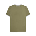 Khaki Green-Grey - Back - Lambretta Mens Target Ringer T-Shirt