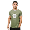 Khaki Green-Grey - Side - Lambretta Mens Target Ringer T-Shirt
