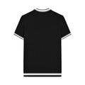 Black - Back - Lambretta Mens Valero Knitted Tipped Short-Sleeved Polo Shirt