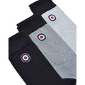 Black-Charcoal-Grey - Side - Lambretta Mens Paisley Socks (Pack of 3)