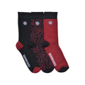 Black-Burgundy - Front - Lambretta Mens Paisley Socks (Pack of 3)