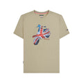Stone - Front - Lambretta Mens SS25 Scooter T-Shirt