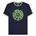 Navy - Front - Lambretta Mens SS24 Ringer Festival T-Shirt