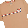 Sand - Back - Lambretta Mens SS24 Retro Stripe T-Shirt