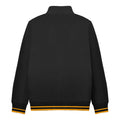 Black-Gold - Back - Lambretta Mens Tipped Quarter Zip Sweatshirt