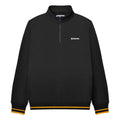 Black-Gold - Front - Lambretta Mens Tipped Quarter Zip Sweatshirt