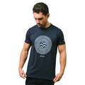 Navy - Side - Lambretta Mens Chevron Target T-Shirt