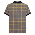 Steel Grey - Back - Lambretta Mens Prince Of Wales Check Polo Shirt