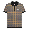 Steel Grey - Front - Lambretta Mens Prince Of Wales Check Polo Shirt