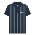 Navy-White - Front - Lambretta Mens Pinstripe Polo Shirt