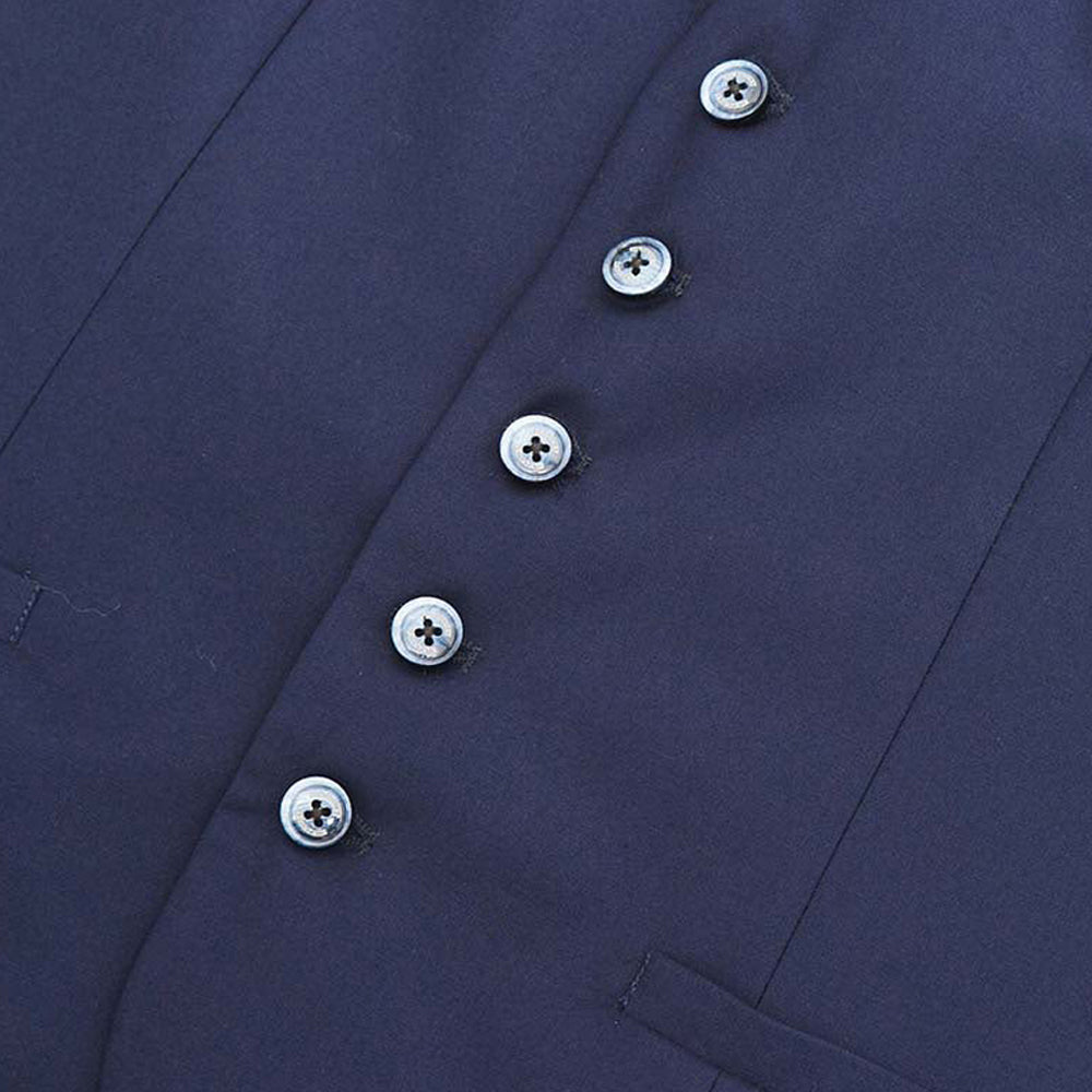 Navy - Side - Lambretta Mens Oscar Waistcoat