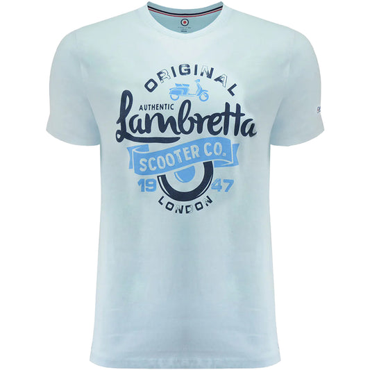 Cool Blue - Front - Lambretta Mens Scooter Big & Tall T-Shirt