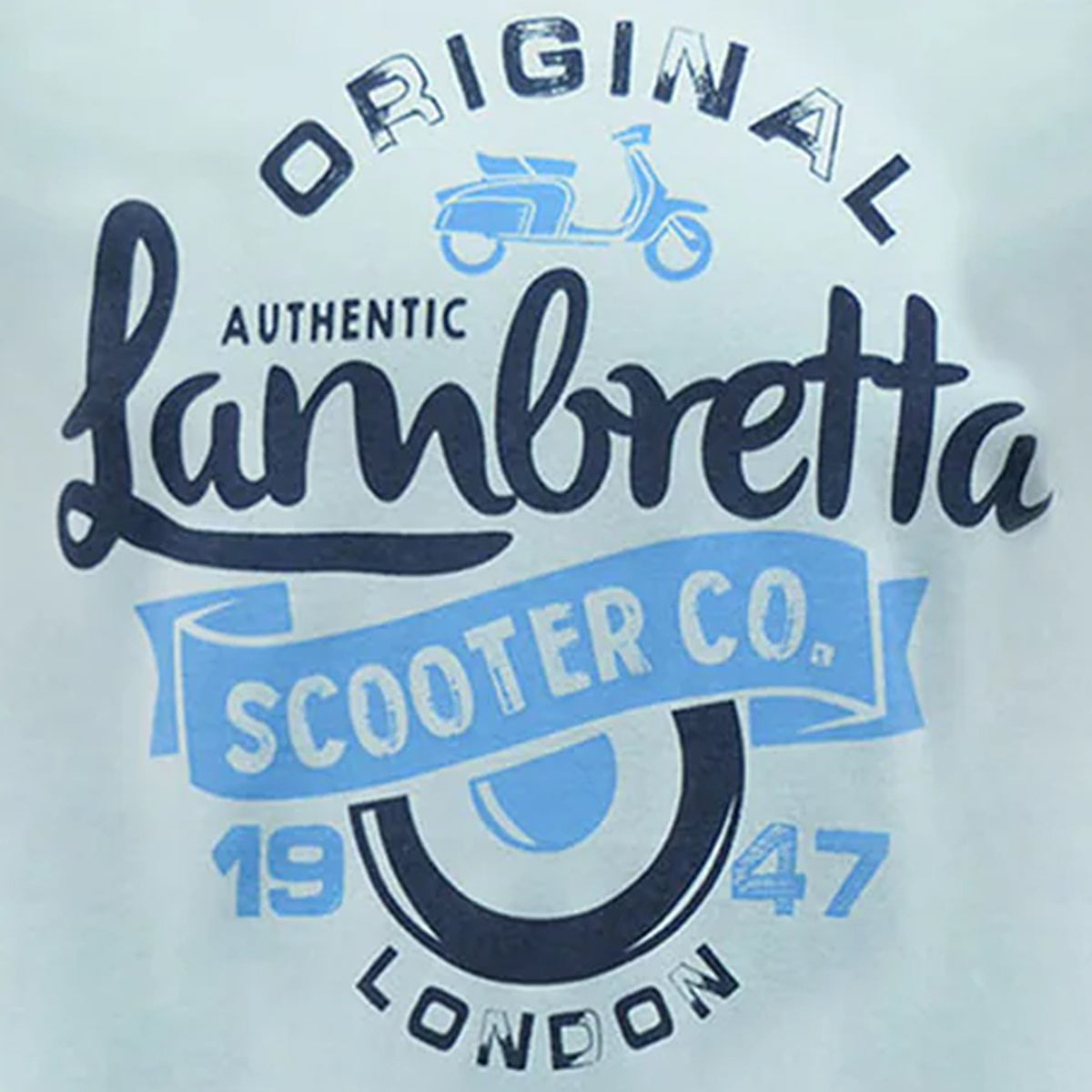 Cool Blue - Back - Lambretta Mens Scooter Big & Tall T-Shirt