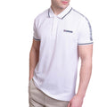 White - Front - Lambretta Mens SS24 Paisley Taped Polo Shirt