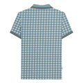 Smoke Blue - Back - Lambretta Mens SS25 Geometric Polo Shirt