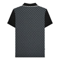 Black - Back - Lambretta Mens Two Tone All-Over Print Polo Shirt