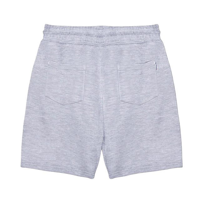 Grey Marl - Back - Lambretta Mens SS24 Taped Shorts
