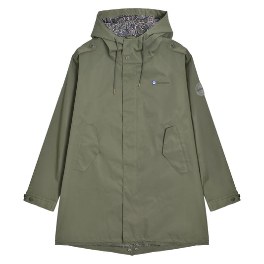 Khaki Green - Front - Lambretta Mens Waterproof Parka