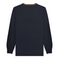 Navy-Tobacco - Back - Lambretta Mens Knitted Tipped Jumper