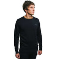 Navy-Tobacco - Side - Lambretta Mens Knitted Tipped Jumper