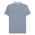 Dusky Blue - Back - Lambretta Mens AW24 Geometric Polo Shirt
