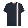 Navy - Front - Lambretta Mens SS25 Side Stripe T-Shirt