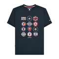 Navy - Front - Lambretta Mens SS25 Badge T-Shirt