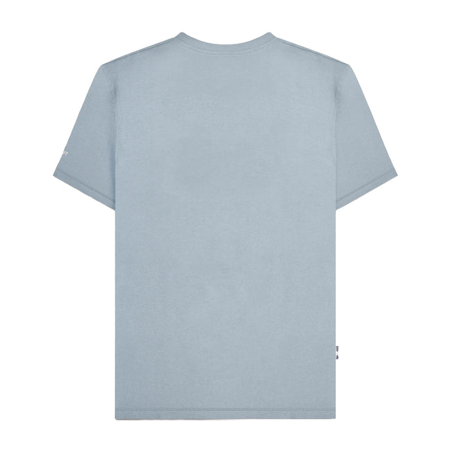 Dusky Blue - Back - Lambretta Mens SS25 Geometric T-Shirt