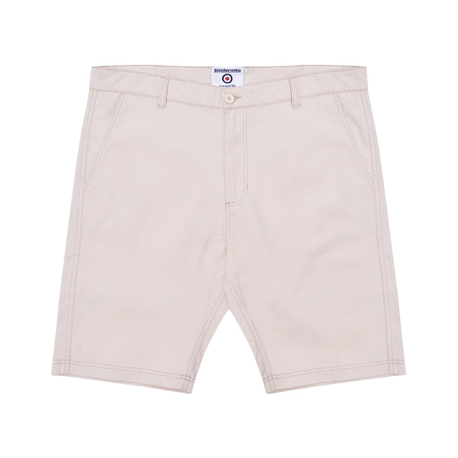 Stone - Front - Lambretta Mens Chino Shorts
