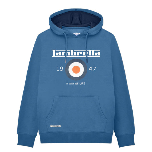 Dark Blue - Front - Lambretta Mens AW24 Target Hoodie