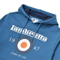 Dark Blue - Side - Lambretta Mens AW24 Target Hoodie