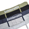 Black-Grey-White - Back - Lambretta Mens Classic Boxer Shorts (Pack of 3)