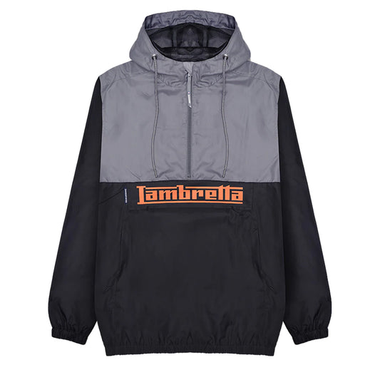 Black-Grey - Front - Lambretta Mens Scooter Overhead Jacket
