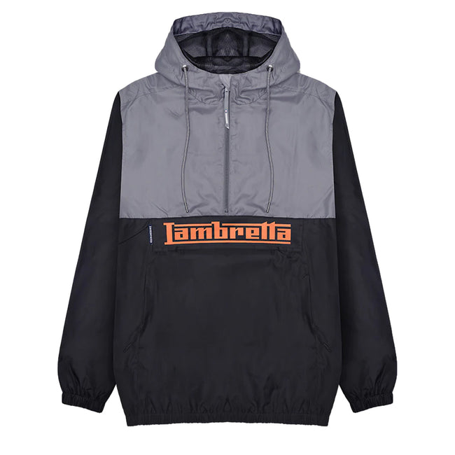 Black-Grey - Front - Lambretta Mens Scooter Overhead Jacket